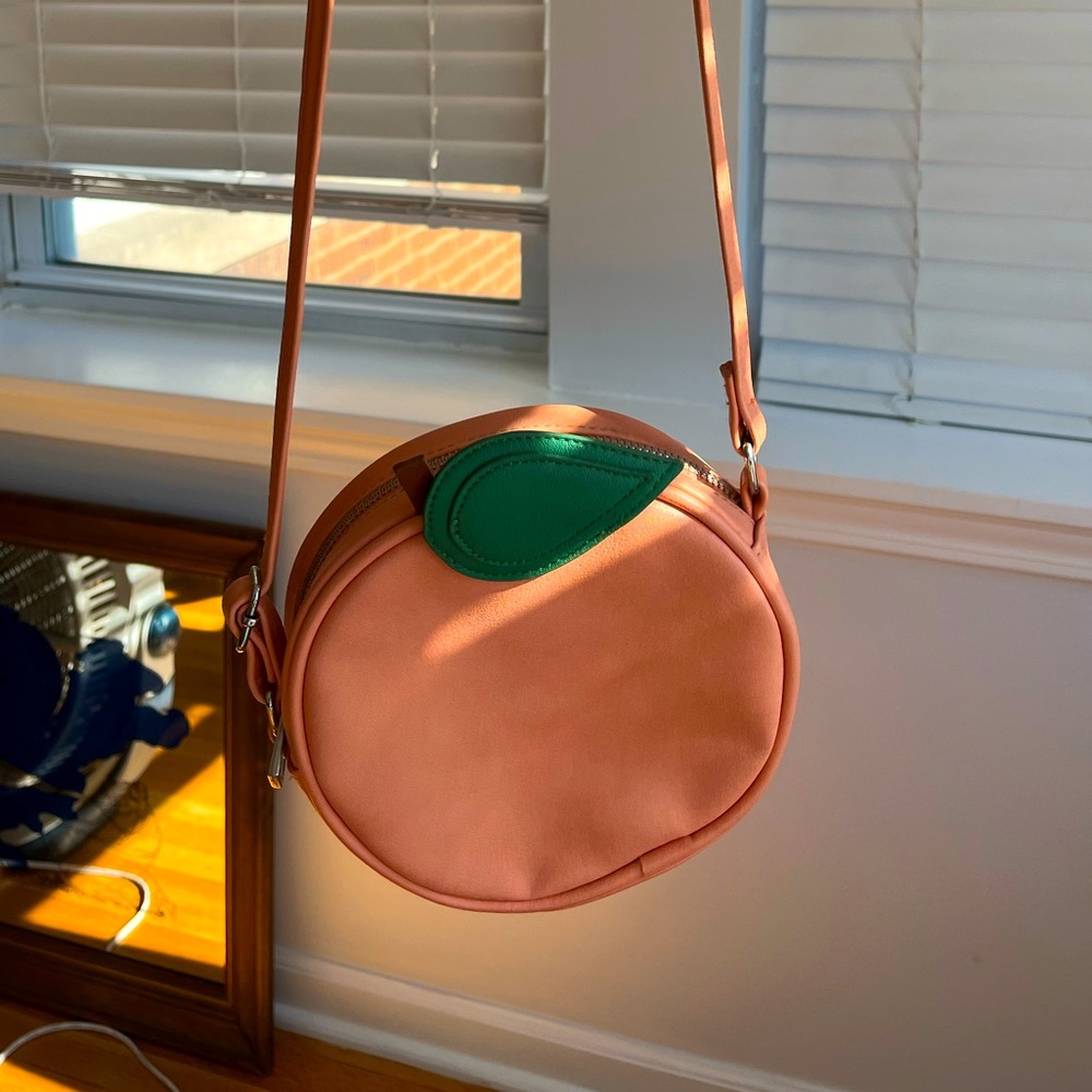 Adorable mini peach purse